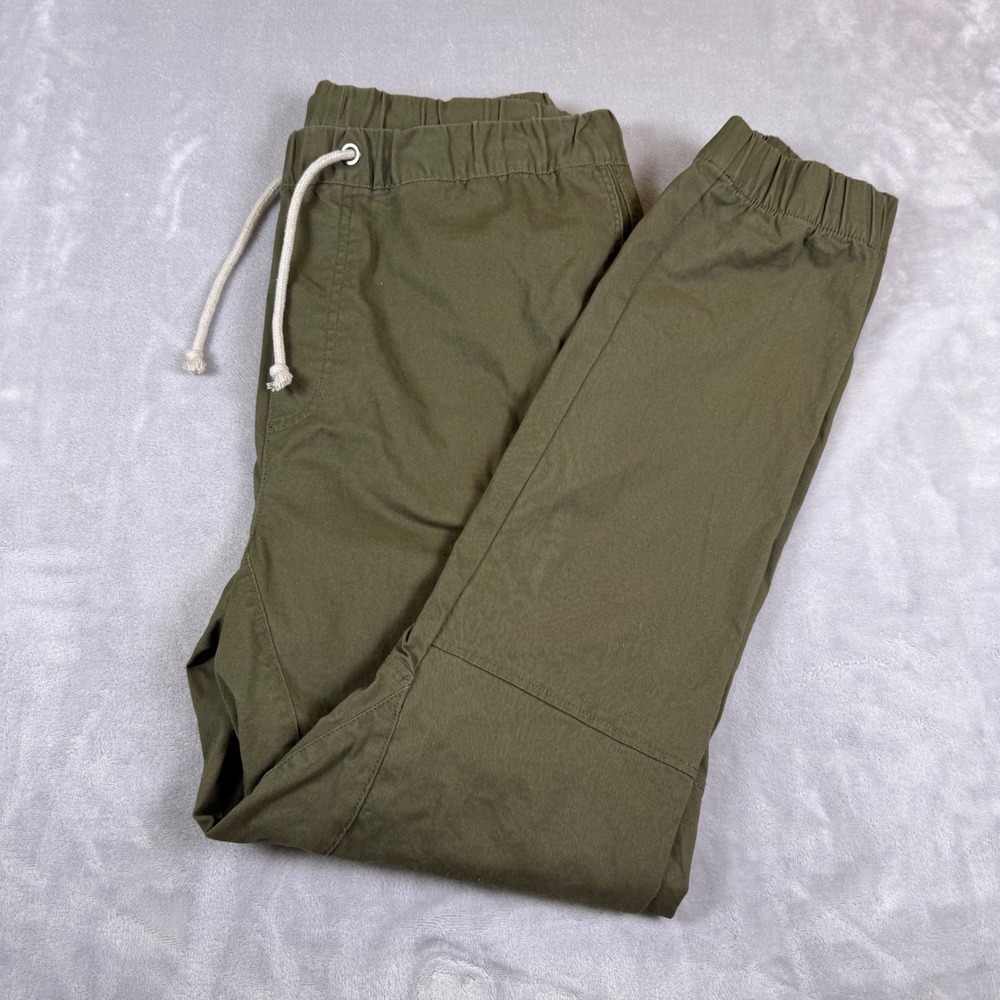 H&M Divided Mens Olive Green Twill Jogger Pants Drawstring Size 32 0212766 7